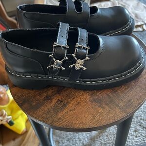 T.U.K. mary jane with Skull Buckles